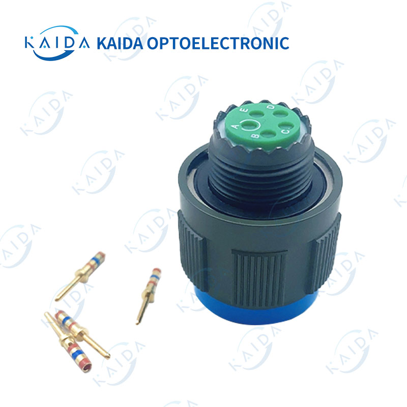 MIL-DTL-38999 سلسلة 5 دبوس الكادميوم مطلي الإسكان D38999 سلسلة 3