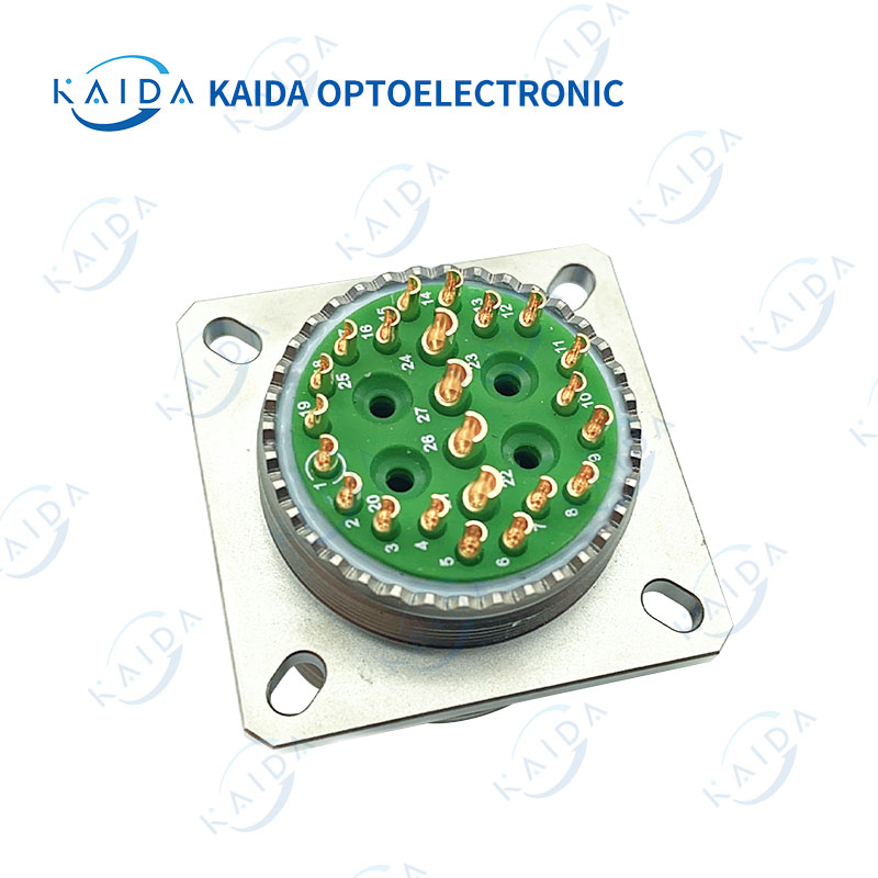 MIL-DTL-38999 سلسلة 27 دبوس النيكل مطلي الإسكان D38999 سلسلة 3